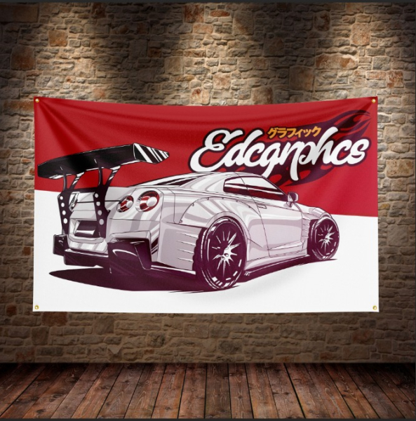 Banner Nissan GTR R35 90cm x 150cm