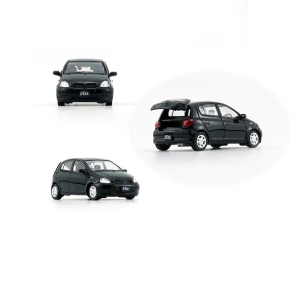 1/64 Toyota Yaris Echo Vitz 5dr 1998 + Parts Black - BM Creations