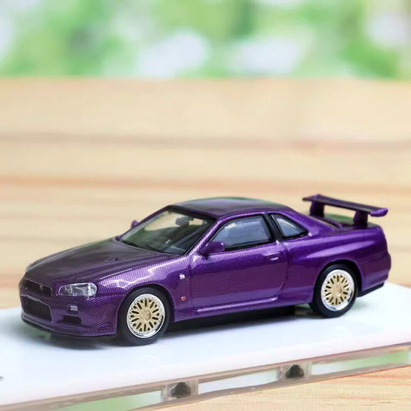 1/64 Nissan Skyline R34 V-SPEC II Purple Carbon - Stance Hunters