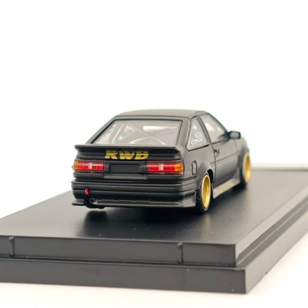 1/64 RWB Toyota AE86  Matt Black - Street Warrior