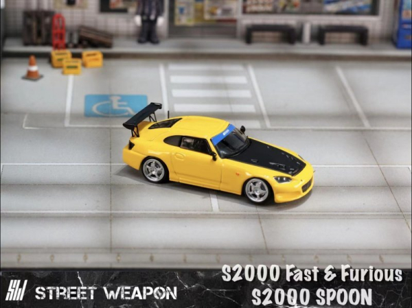 1/64 Honda S2000 AP1 AP2 Yellow - Street Weapon