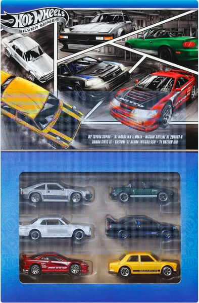 1/64 '82 Toyota Supra / '91 Mazda MX-5 Miata / Nissan Skyline HT 2000GT-X / Honda Civic SI / Custom '01 Acura Integra GSR / '71 Datsun 510 - Hot Wheels