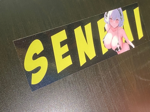 SENPAI Slap Sticker Glitter Yellow