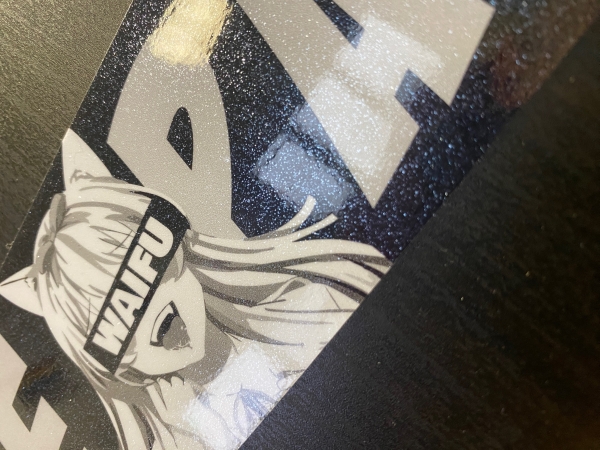 SENPAI Slap Sticker Glitter Grey