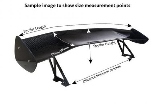 Universal Carbontrenz Carbon Fiber Spoiler/Wing P3 (140cm)