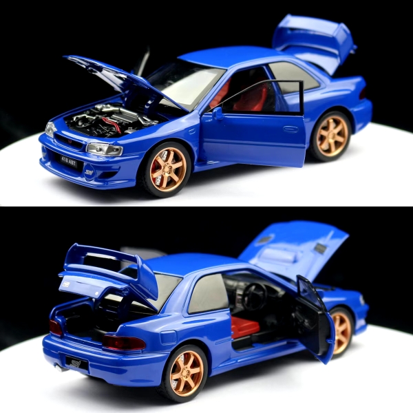 1/32 Subaru GC 22B WRX STI Coupe Blue With Lights