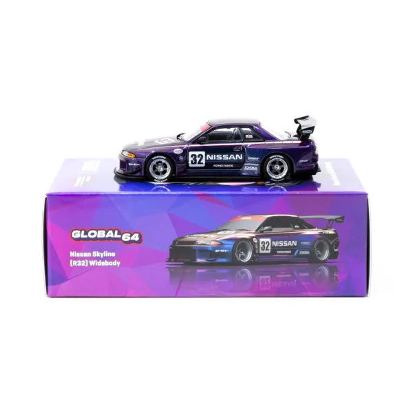 1/64 Tarmac Works Nissan Skyline R32 Widebody Purple