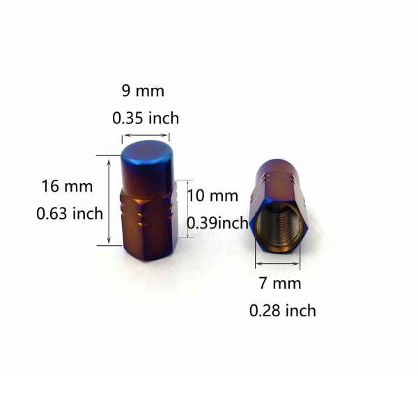 Real Titanium Valve Caps - Rison