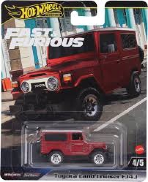 Hot Wheels 1/64 F&F Toyota Land Cruiser FJ43, red