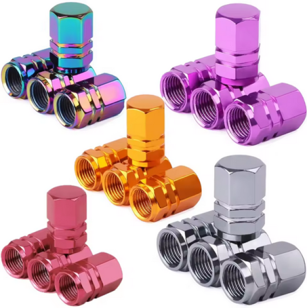 Anodized Short Universal Valve Caps