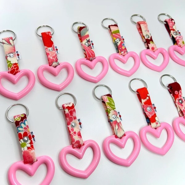 JDM Tsurikawa Heart Pink Strap Sakura MINI Keyring YUME