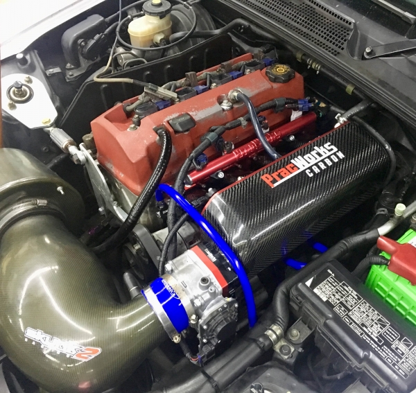 PracWorks Honda S2000 Carbon Ansaugbrücke mit Einspritz Leiste