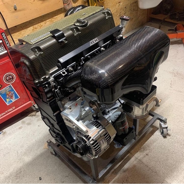 PracWorks Honda K-Series Carbon Ansaugbrücke mit Einspritzleiste