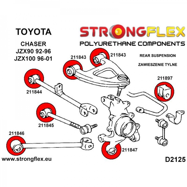 Toyota Chaser Suspension Bushing Kit STREET STRONGFLEX PU 216241A