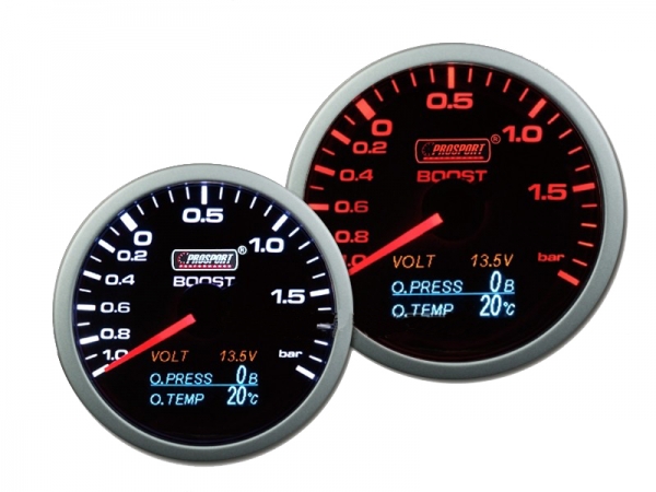 Prosport 4 in 1 60mm Boost, Oiltemp, Oilpressure, Volt Meter Gauge