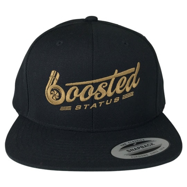 Boosted Status Snapback Cap Hat - Black / Gold