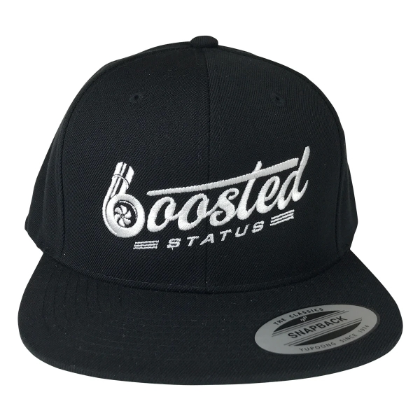 Boosted Status Snapback Cap Hat - Black / White