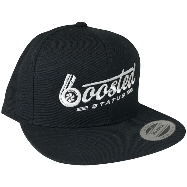 Boosted Status Snapback Cap Hat - Black / White