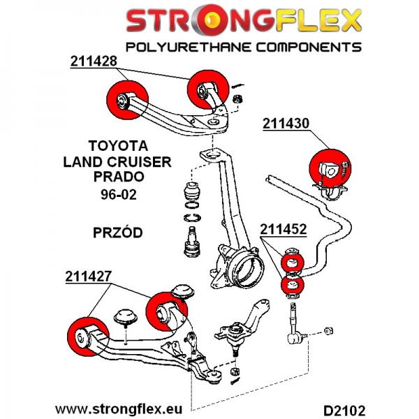 Toyota Land Cruiser Suspension Bushing Kit SPORT STRONGFLEX PU 216125A