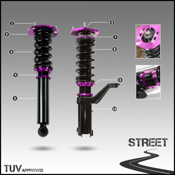 D2 Mazda MX3 Coilovers STREET / TRACK Version