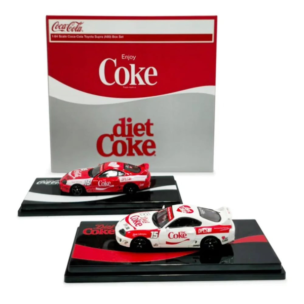 1/64 INNO64 Coca Cola Edition Toyota Supra A80 Set Rot Und Weiß