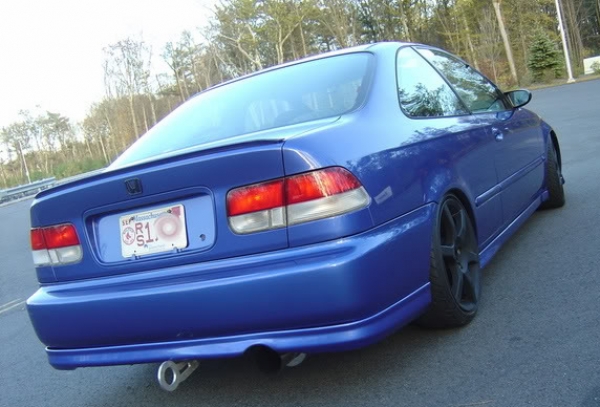 PU Design Honda Civic 92-00 2/4dr Coupe/Sedan M Style Rear Lip