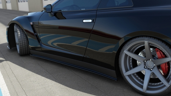 Maxton Nissan Skyline R35 GTR Prefacelift Side Skirt Add On