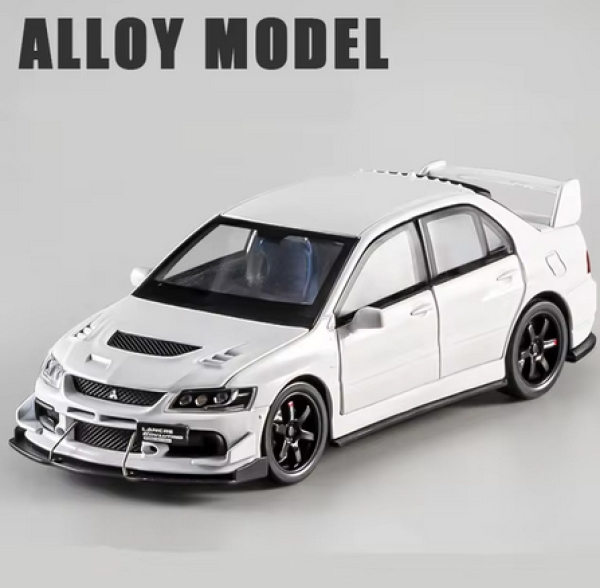 1/32 Mitsubishi EVOLUTION IX Weiss Mit Beleuchtung