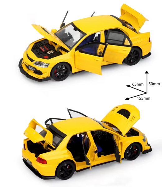 1/32 Mitsubishi Evolution IX Yellow With Lights
