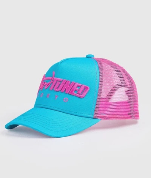 Hardtuned Kids Cap Girly Pink Teal Snapback mit Sonnenbrille