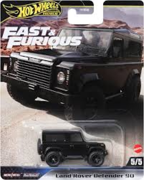 Hot Wheels 1/64 F&F Land Rover Defender 90, Schwarz