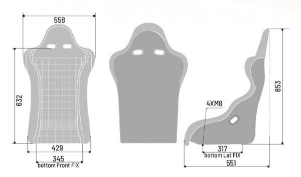 Sparco Legend Martini Racing Carbon Kevlar FIA Bucket Seat, Grey