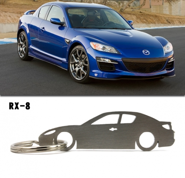 Mazda RX-8 Wankel Rotary Silhoutte Metal Keyring