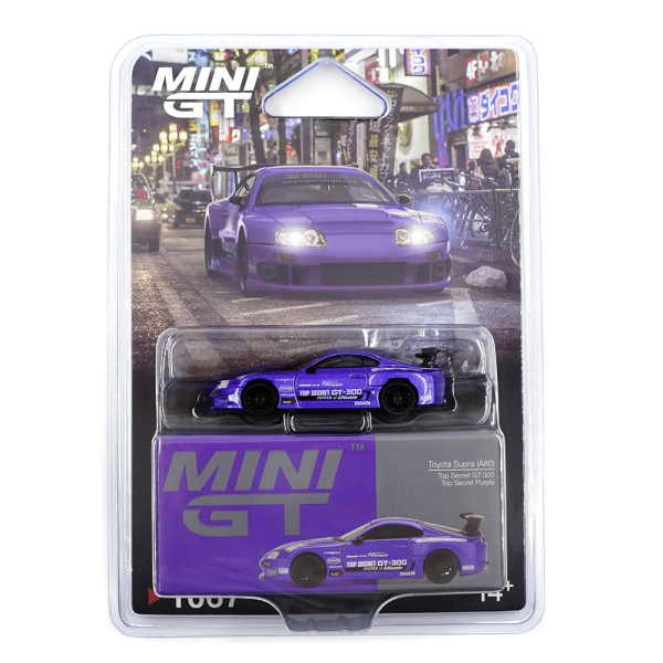 1/64 Toyota Supra A80 Top Secret GT 300 Top Secret Purple - Mini GT
