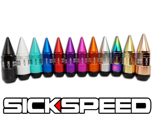 Steel Lug Nuts 2pcs MINI Spikes 76mm M12x1.5 Radmuttern - SICKSPEED