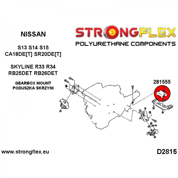 Nissan S13 S14 S15 Silvia R33 R34 Skyline Getriebelager Strongflex 281555B