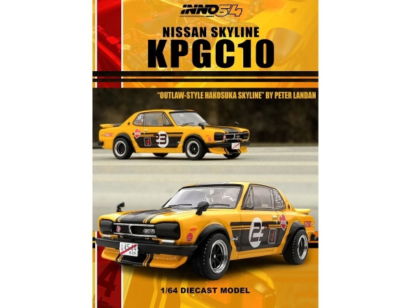1/64 Nissan Skyline 2000 GT-R KGC10 Yellow / Black - Inno64