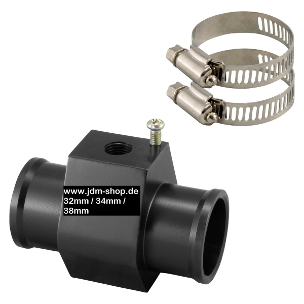 Watertemperatur Sensor Adapter Black Aluminium
