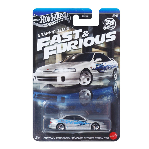 1/64 F&F Custom / Personnalise' Honda Acura Integra Sedan GSR - Hot Wheels