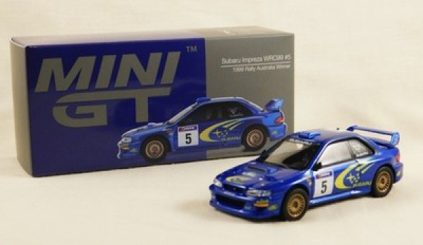 1/64 Subaru Impreza WRC99 #5 1999 Rally Australia Winner - Mini GT