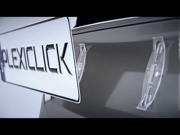 Plexi Click License Plate Holder Clear / Black