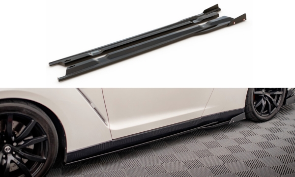 Maxton Nissan Skyline GTR R35 Facelift Side Skirts Cup Add On