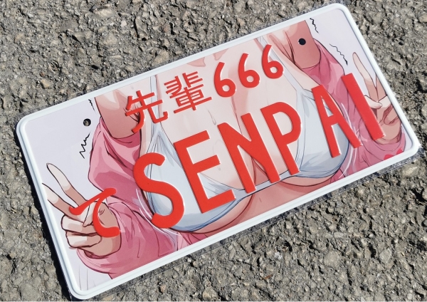 SENPAI #2 Boobs JDM Japan License Plate