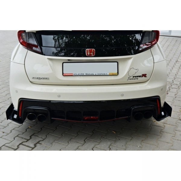 Sport Heck Ansatz Diffusor Side Flaps Honda Civic IX 9 Type-R 2015+