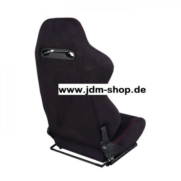 Simoni Racing Schalen Sitz Type-R Style Schwarz mit Roten Nähten