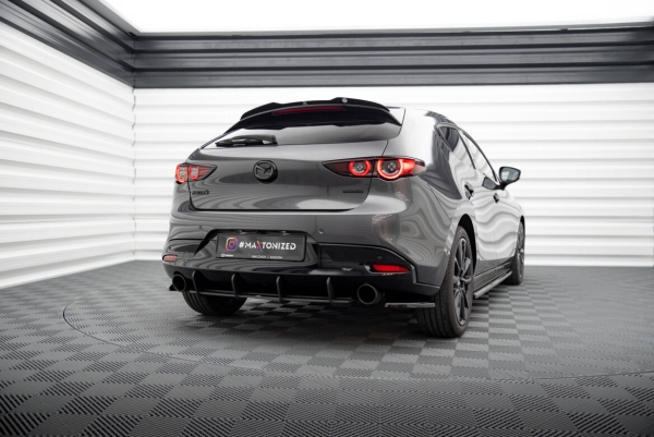 Maxton Mazda 3 MK4 GP Street Pro Heck Diffusor Ansatz Center Schwarz