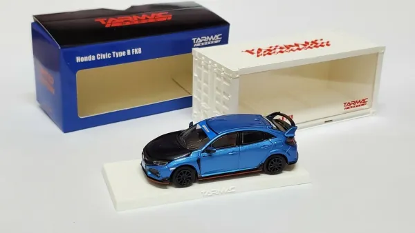 1/64 Tarmac Works Honda Civic Typre R FK8 Brilliant Blue With Black Bonnet LIMITED EDITION