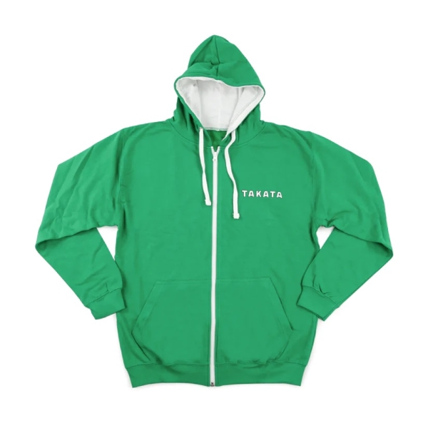 Takata Green Zip Hoodie & White Logo S-2XL