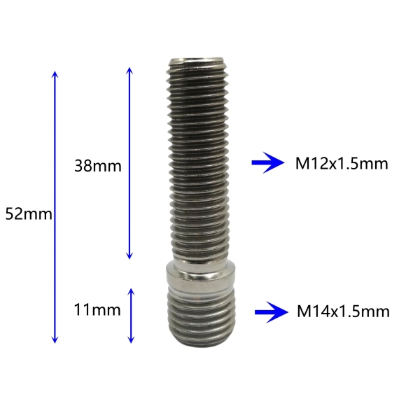 M14x1.5 zu M12x1.5 Titan Stehbolzen Kit Conversion - Rison
