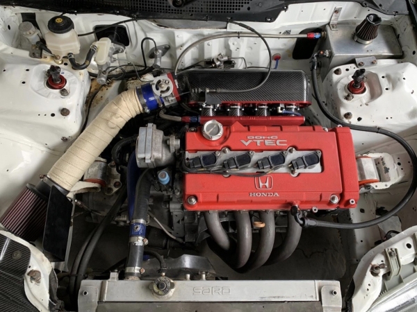 PracWorks Honda B-Series Carbon Ansaugbrücke mit Einspritzleiste
